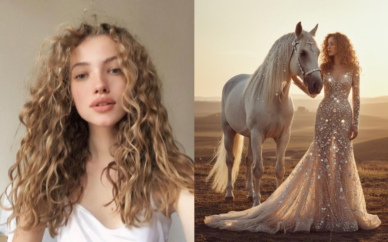 Девушка с белой лошадью